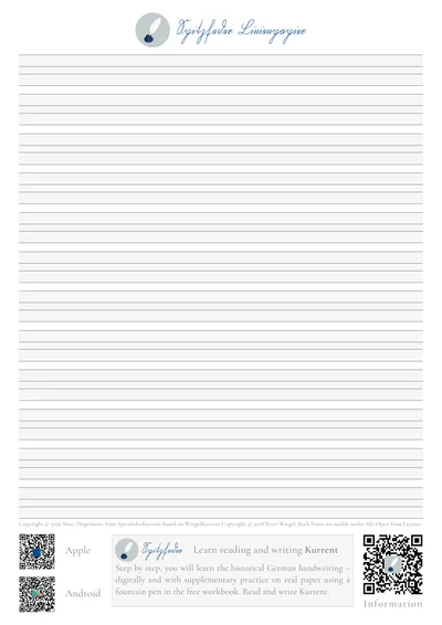 Lined Paper – English